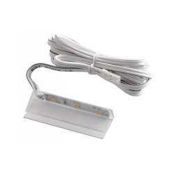 Clips for glass shelf lighting