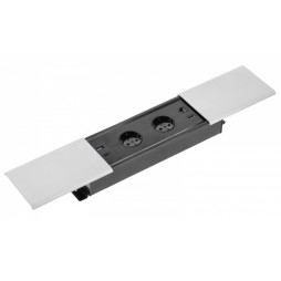 Extension cord PRESTINO 2 sockets SCHUKO USB A+C QC RJ45, HDMI cable 1.5m 220-240V Aluminum GTV