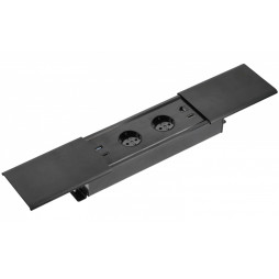 Extension cord PRESTINO 2 sockets SCHUKO USB A+C QC RJ45, HDMI cable 1.5m Black 220-240V AE-PB2SPRES-20 GTV