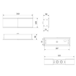 Extension cord PRESTINO 2 sockets SCHUKO USB A+C QC RJ45, HDMI cable 1.5m Black 220-240V AE-PB2SPRES-20 GTV