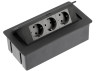 Extension cord SOFT 3 sockets SCHUKO wire 1.5m with plug 220-240V Black AE-PBSC3GS-20NN GTV