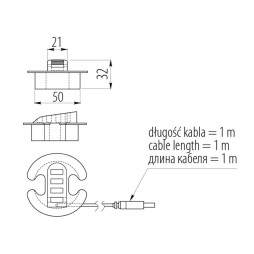 USB adapter Gray GTV HB-USB-4X-80