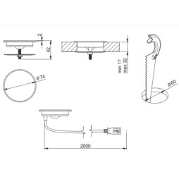 Wireless charger LUX 220V GTV AE-ZLADLUX-40