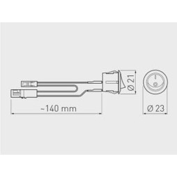 Push-button switch GTV White 12V AE-WLB01-10