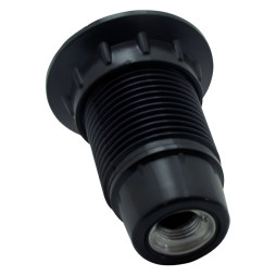 LEMANSO E14 bakelite lampholder, thread with ring black - Italian 4A 250V / LM2527 (multiple pack of 25pcs)