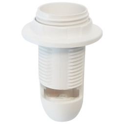 LEMANSO E14 plastic lampholder, thread with ring, white / LM2509