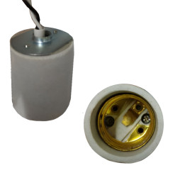 LEMANSO E27 lampholder ceramic with wires 50cm / LM2518