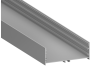 Aluminum profile for LED strip AL-24 1 meter anodized surface mounted LEDUA
