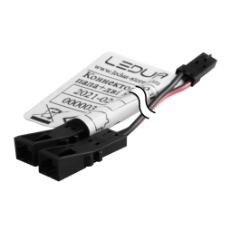 Connector splitter male+two female 40mm black LEDUA