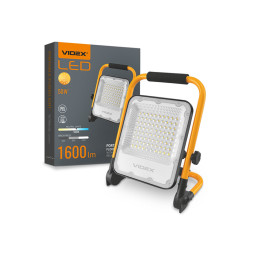Rechargeable LED Floodlight F2A 50W 3.2V 5000K IP65 (VL-F2A-505) PREMIUM VIDEX