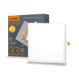 LED frameless square recessed 33W 4100K 85-265V IP20 VL-DLFS-334 VIDEX