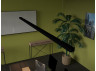 LED pendant linear lamp "N23-600" 220V 14.4W 4500k black LEDUA