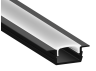 Aluminum profile for LED strip AL-01-2 2 meters black recessed LEDUA