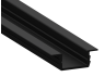 Aluminum profile for LED strip AL-01-2 2 meters black recessed LEDUA