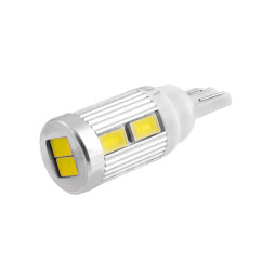 LED car lamp T10-5630-10smd with radiator white 12V LEDUA