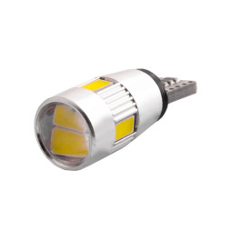LED car lamp T10-5630-6smd with lens white 12V LEDUA