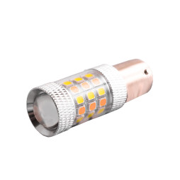 LED car lamp T25-2835-42SMD 1157 white/yellow 12V LEDUA