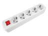 5-socket socket with grounding and button LMK011 Lemanso