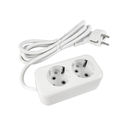 Extension cord 2 sockets 2m with grounding LMK031 Lemanso