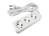 Extension cord 3 sockets 2m without grounding LMK032 Lemanso