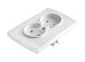 White double socket Yaweitai EW-21111