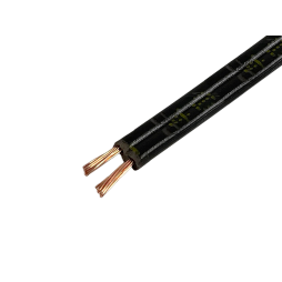 Wire ШВП 2х0.5 black copper, white strip Vinnytsia (pack of 100m)