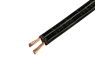 Wire ШВП 2х0.5 black copper, white strip Vinnytsia (pack of 100m)