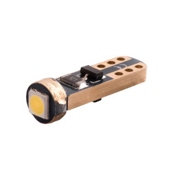 LED car lamp T5-3030-1smd 2 crystals white 12V LEDUA