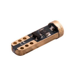 LED car lamp T5-3030-1smd 2 crystals white 12V LEDUA