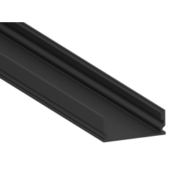 Aluminum profile for LED strip AL-85 2 meters black overhead "In places deformation" without diffuser LEDUA