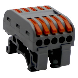 Terminal (5+5) on DIN-rail double-sided Lemanso / LMA2631 (25pcs)