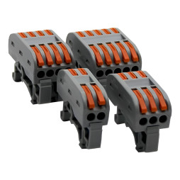 Terminal (5+5) on DIN-rail double-sided Lemanso / LMA2631 (25pcs)