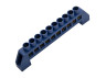 Connecting busbar 6*9 10ways Lemanso blue / LMA070