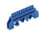 Connecting busbar 6*9 10ways Lemanso blue / LMA071