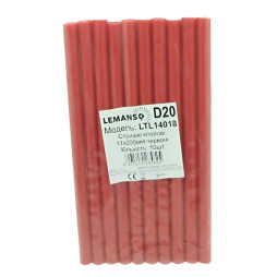 Glue sticks 10pcs pack (price per pack) Lemanso 11x200mm red LTL14018