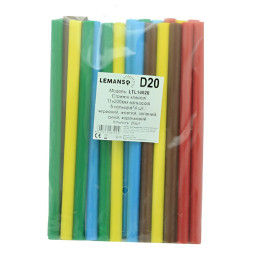 Glue sticks colored Lemanso 11x200mm, pack of 20pcs. (price per pack) LTL14028