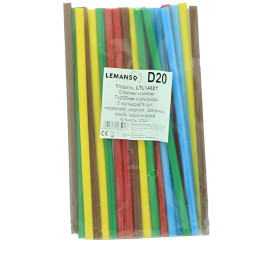 Lemanso colored glue sticks 7x200mm, pack of 20pcs. (price per pack) LTL14027