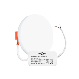 LED lamp UNI-2-R8W-5 8W 85-265V round recessed 5000K Biom