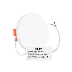 LED lamp UNI-2-R12W-5 12W 85-265V round recessed 5000K Biom
