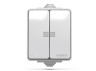 External two-button switch with backlight gray IP65 BINERA (VF-BNW12L-G) VIDEX
