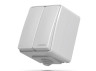External two-button switch gray IP65 BINERA (VF-BNW12-G) VIDEX