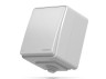 External single-button switch gray IP65 BINERA (VF-BNW11-G) VIDEX