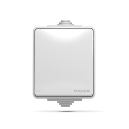 External single-button switch gray IP65 BINERA (VF-BNW11-G) VIDEX