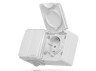 External single socket with grounding and double-button switch gray IP65 BINERA (VF-BNW32-G) VIDEX