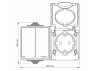 External single socket with grounding and double-button switch gray IP65 BINERA (VF-BNW32-G) VIDEX