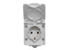 External single socket with grounding gray IP65 BINERA (VF-BNW21G-G) VIDEX
