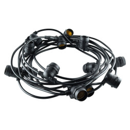 LED belt light garland IP67 220V E27*20, 100W, 10.5m