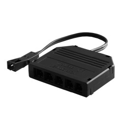 5-hole junction box, black, 100mm 22AWG mini female LEDUA
