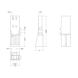 5-hole junction box, white, 100mm 22AWG mini female LEDUA