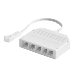 5-hole junction box, white, 100mm 22AWG mini female LEDUA